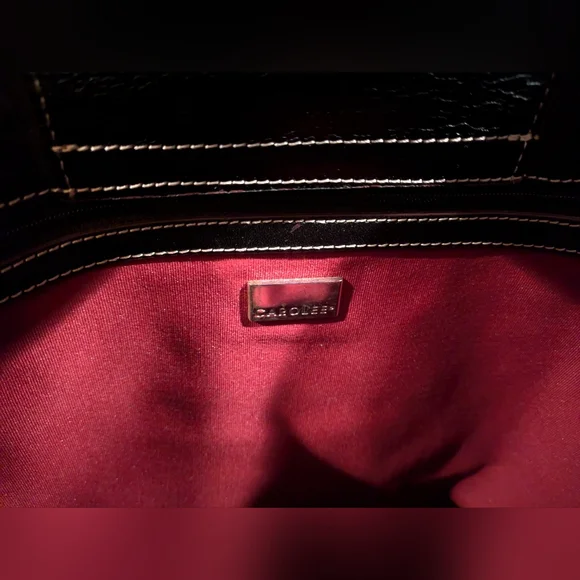 VTG 1990's Carolee Leather Tote - Picture 7 of 14